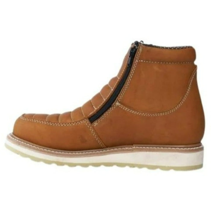 Botines de Trabajo Hammer con Doble Zipper Suela Doble Densidad Color Habana - 6