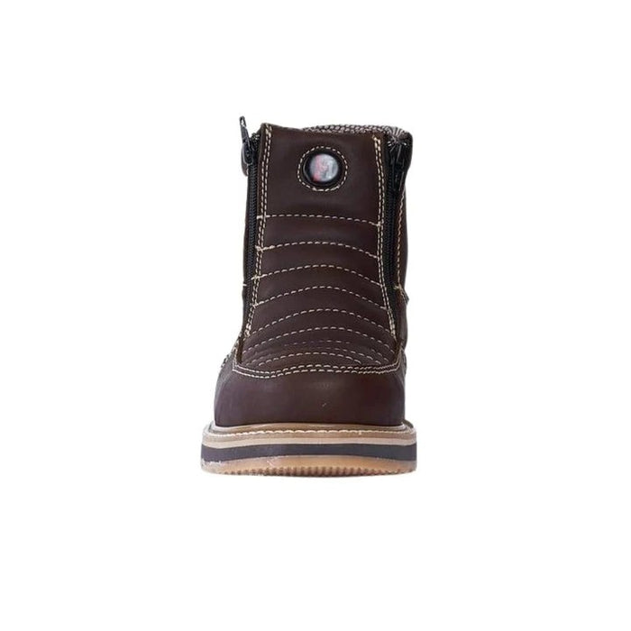 Botines de Trabajo Hammer Doble Zipper Suela Doble Densidad Color Cafe - 6