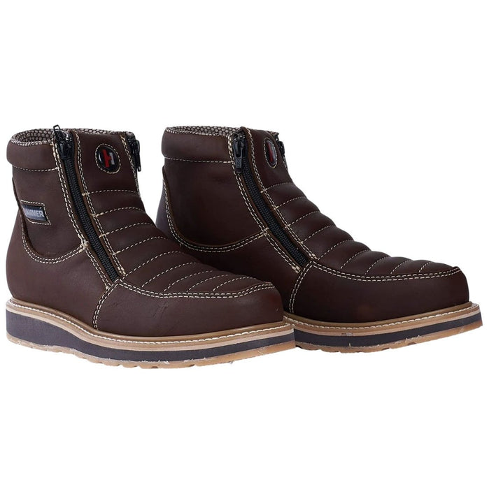 Botines de Trabajo Hammer Doble Zipper Suela Doble Densidad Color Cafe - 6