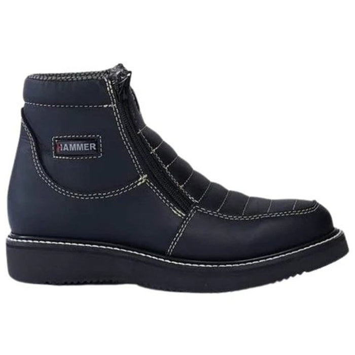 Botines de Trabajo Hammer Doble Zipper Suela Doble Densidad Color Negro - 6