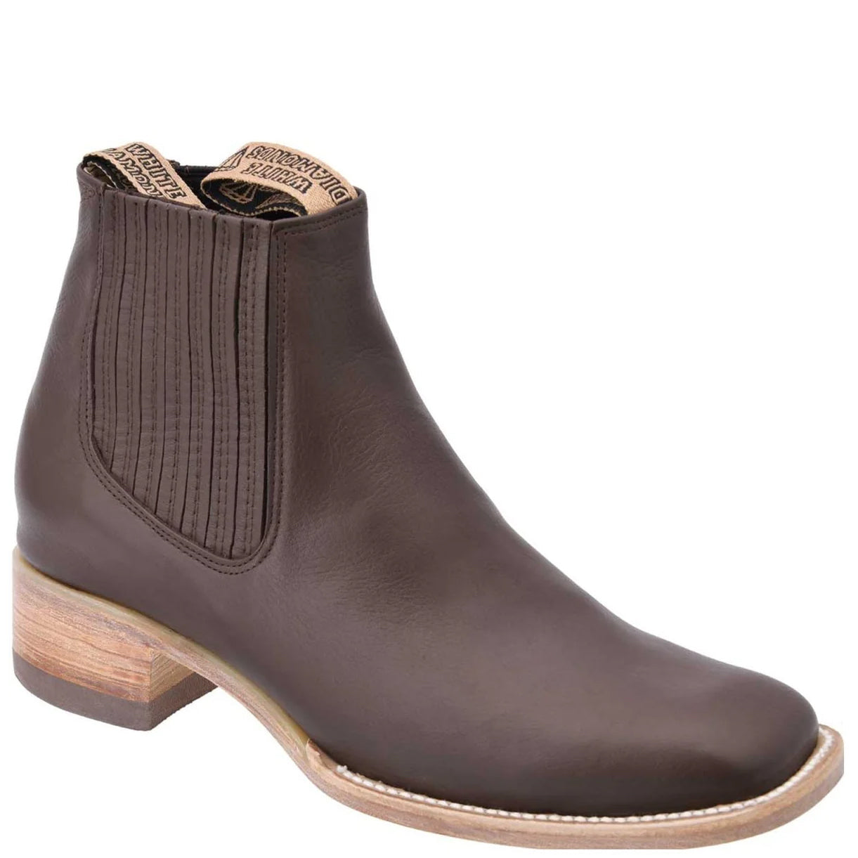 Men's Brown Square Toe Ankle Boots - Brown