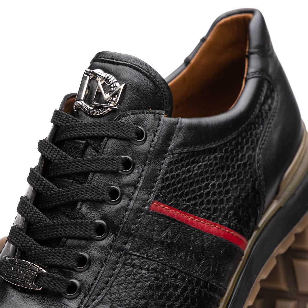 Marco Di Milano Brescia Black Python & Calfskin Sneakers - 9