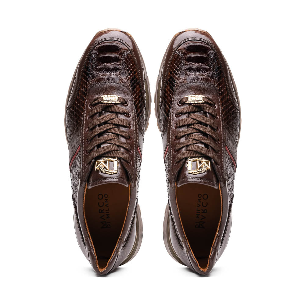 Marco Di Milano Brescia Brown Python & Calfskin Sneakers - 6