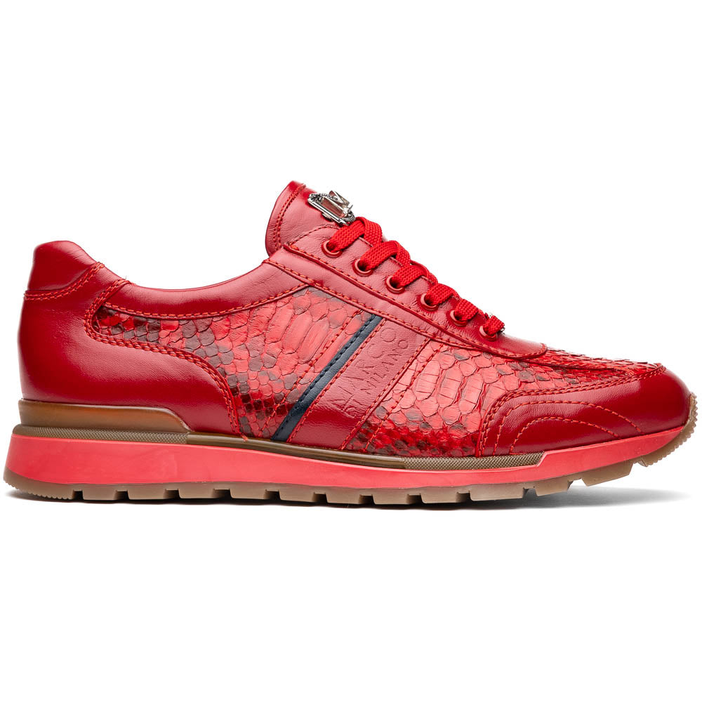 Marco Di Milano Brescia Red Python & Calfskin Sneakers - 8