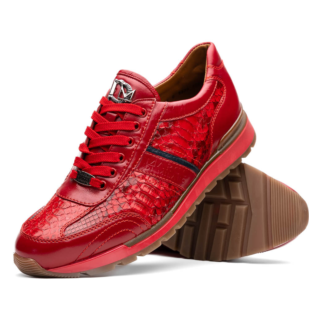 Marco Di Milano Brescia Red Python & Calfskin Sneakers - 8
