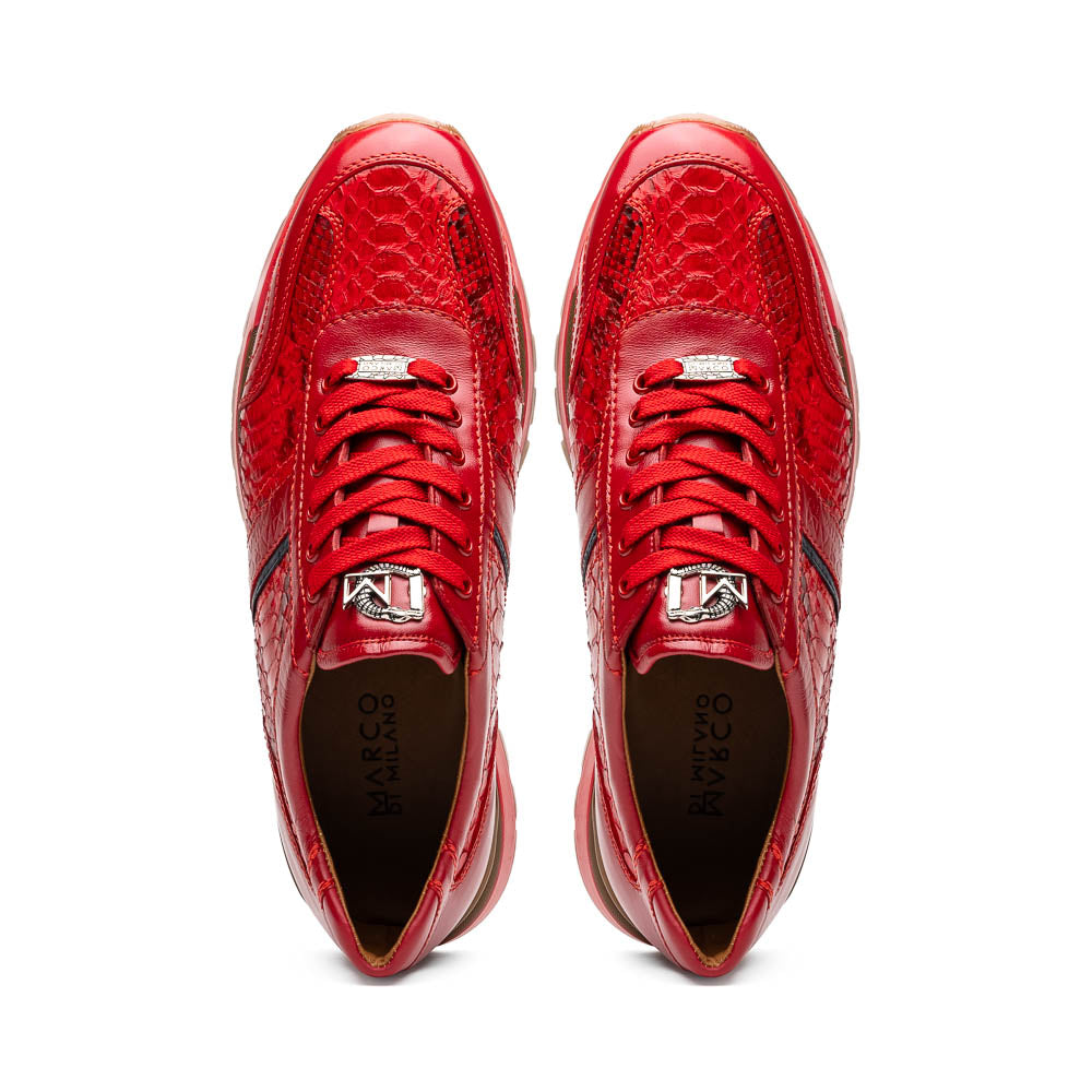 Marco Di Milano Brescia Red Python & Calfskin Sneakers - 8