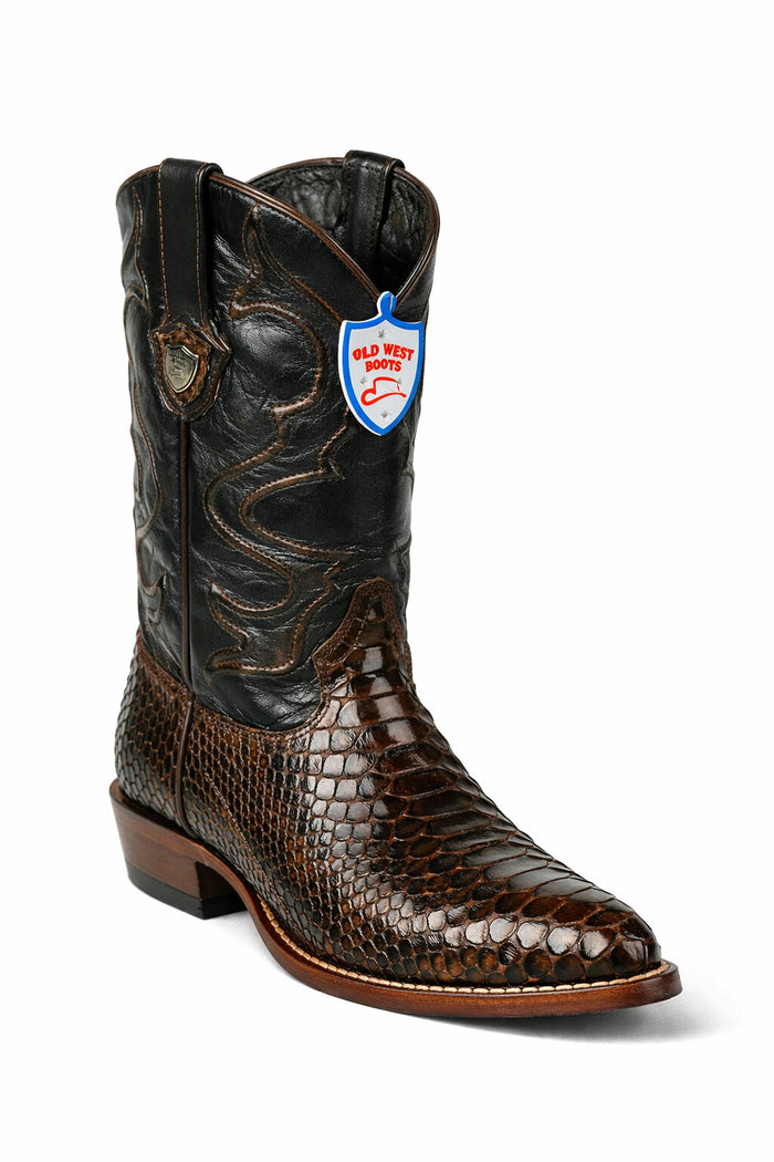 Men's Wild West Python Skin J Toe Boots 29957-New Designer Collection