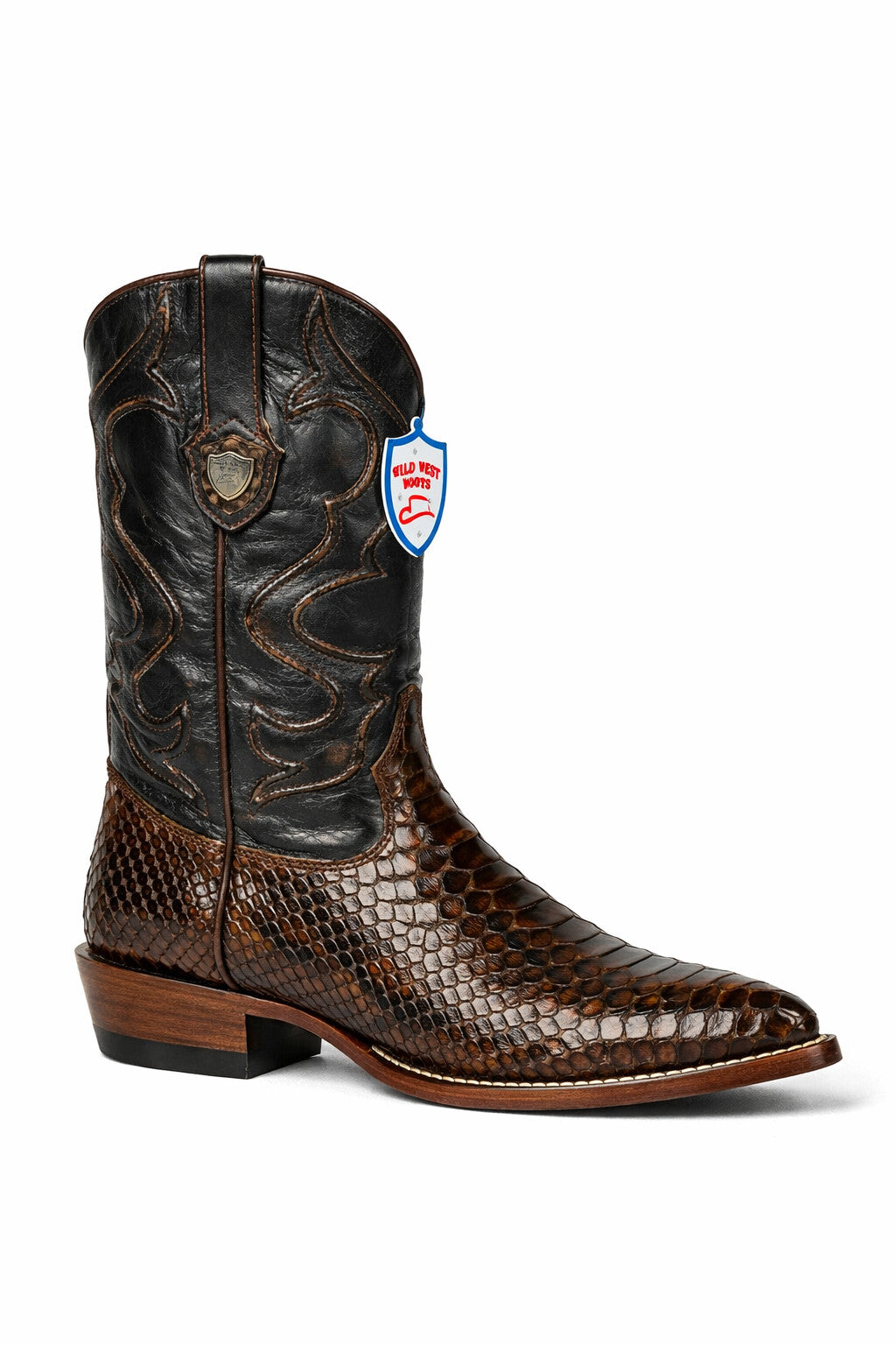 Men's Wild West Python Skin J Toe Boots 29957-New Designer Collection - 6