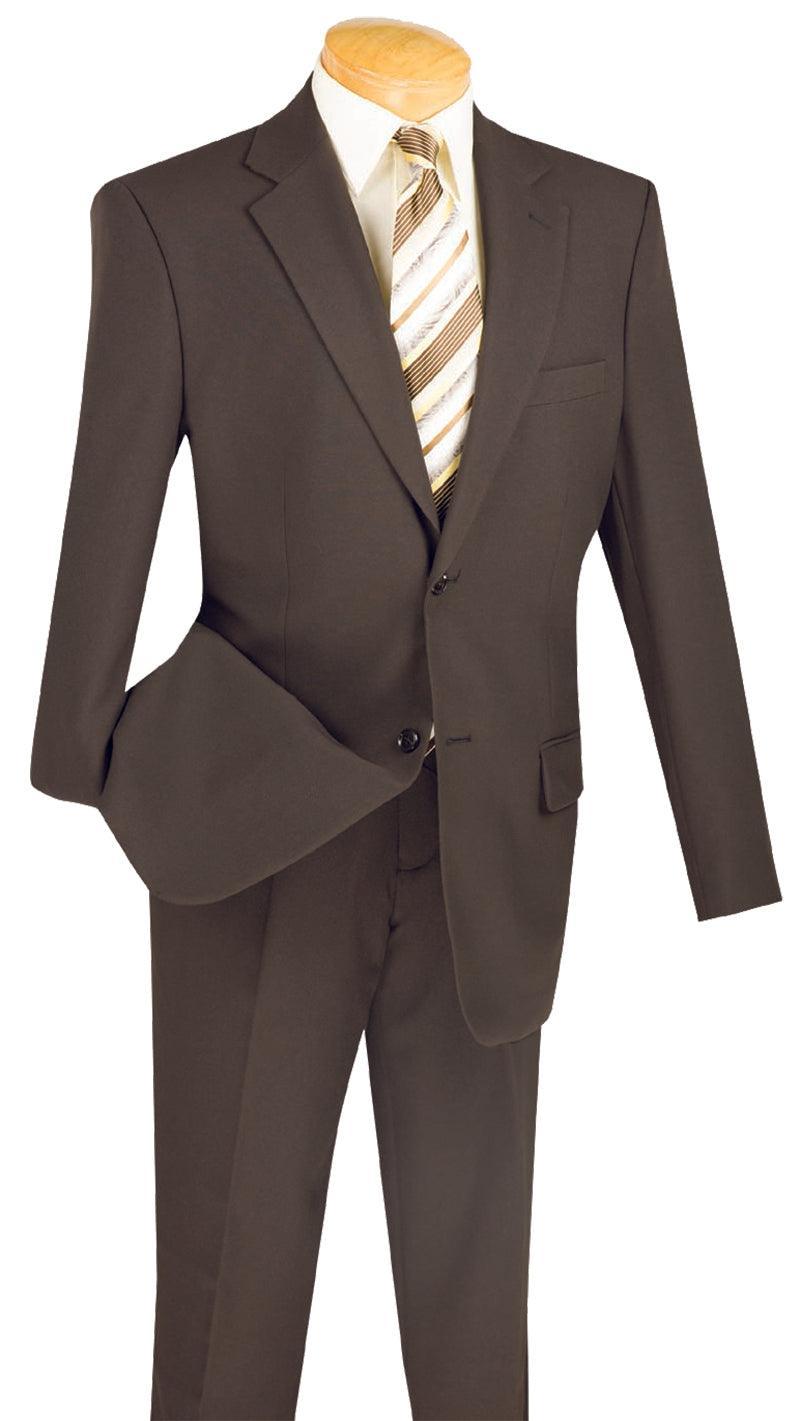 Brown Regular Fit 2 Piece Suit - 38 Short  - 32 Waist