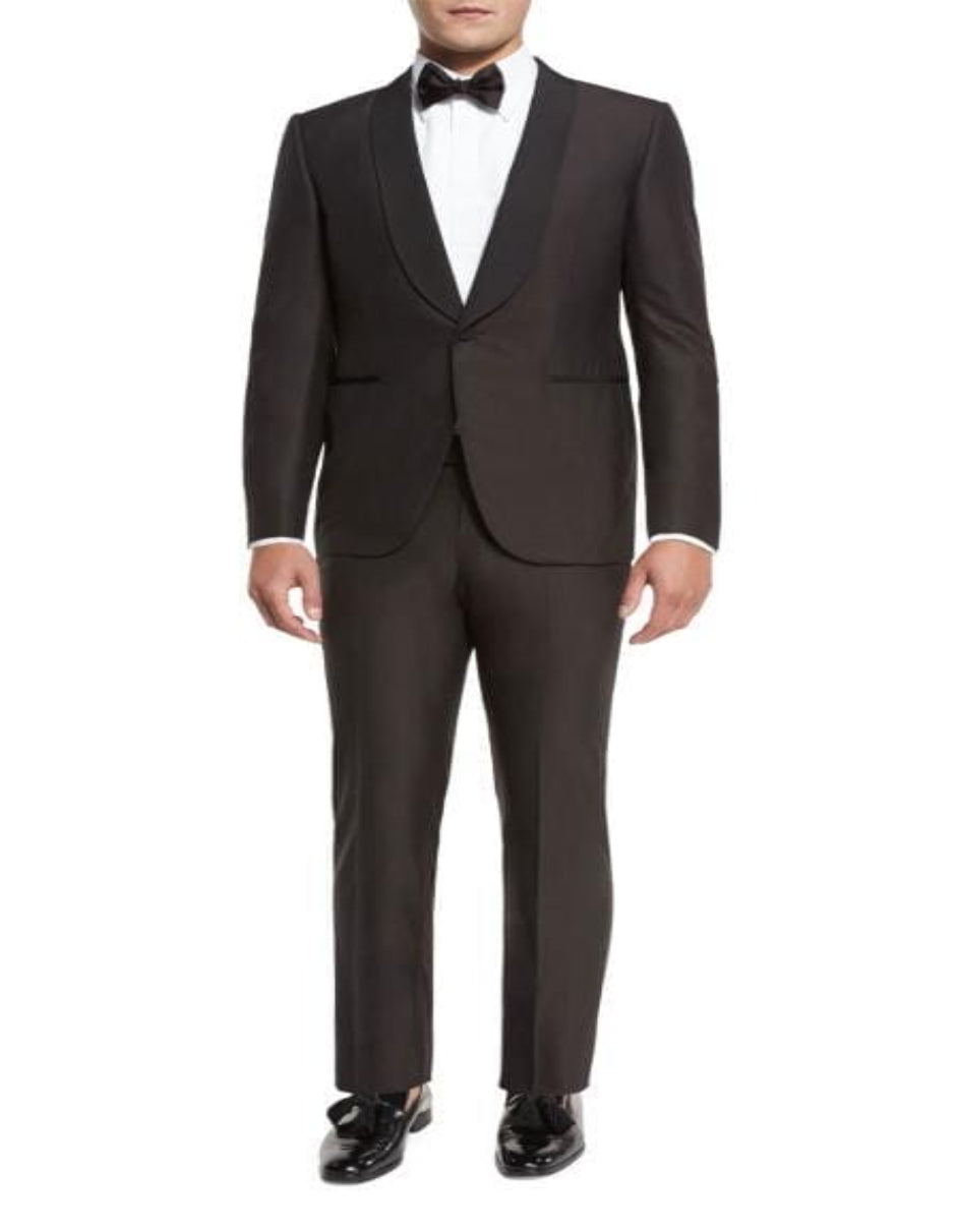 Brown Wedding Suit - Brown Wedding tuxedo - Double Vent Back - Dark Brown