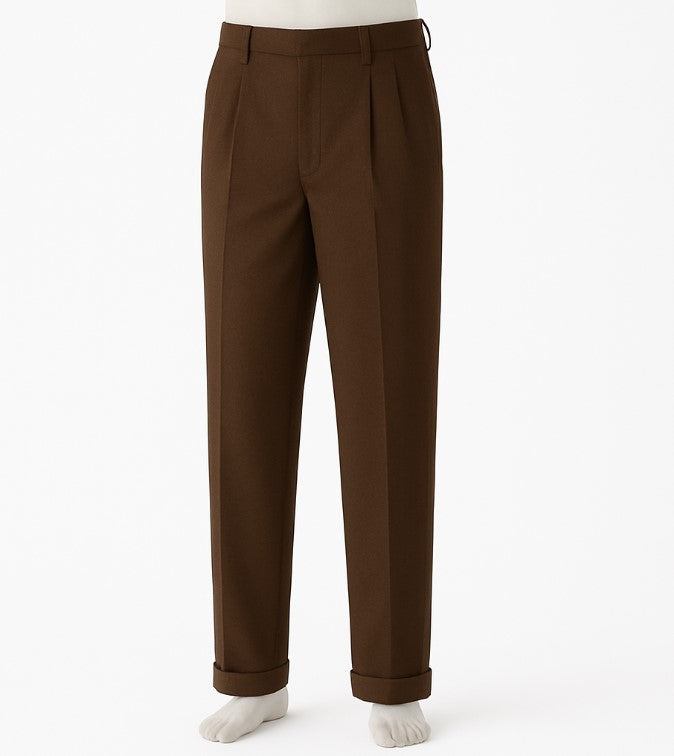Mens Pleated Pants - Classic Style - dress size pants : 28 Unfinished bottom