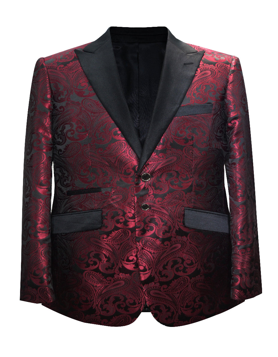 Burgundy Groomsmen Suits - Formal Wear- Dinner Jacket - Burgundy