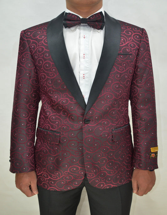 Burgundy Groomsmen Suits - AlbertoNardoniStore