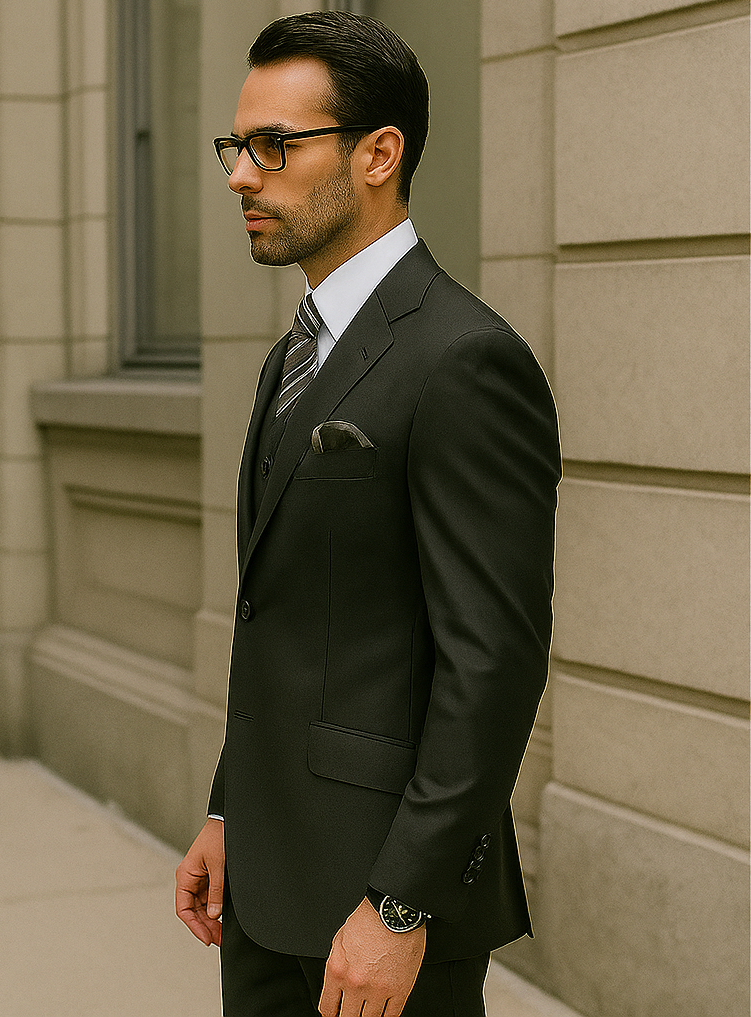 Business Suit - Mens Classic Modern Fit No Pleated Pant Side Vented  2 Button Wool Olive Green Suit - 38 Short Jacket+32 Waist Adjustable 28to34)(Height: 5 4 to5 7 )(Neck  15-16.5)S-M)