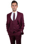 "Mens Stacy Adams Suit - Stacy Adams Suit Men's Burgundy Suit - One Button Peak Lapel with Vest"
