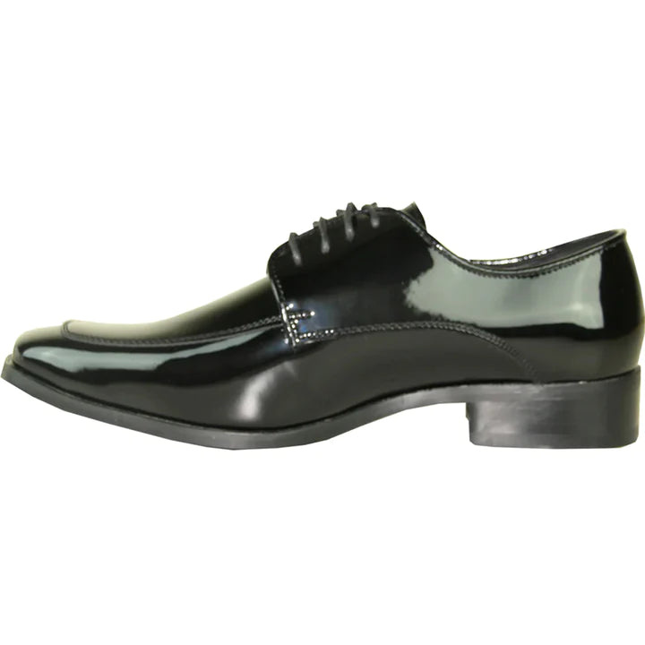 MENS CLASSIC MOC TOE SHINY PATENT PROM 2025 SHOE IN BLACK - 6.5M