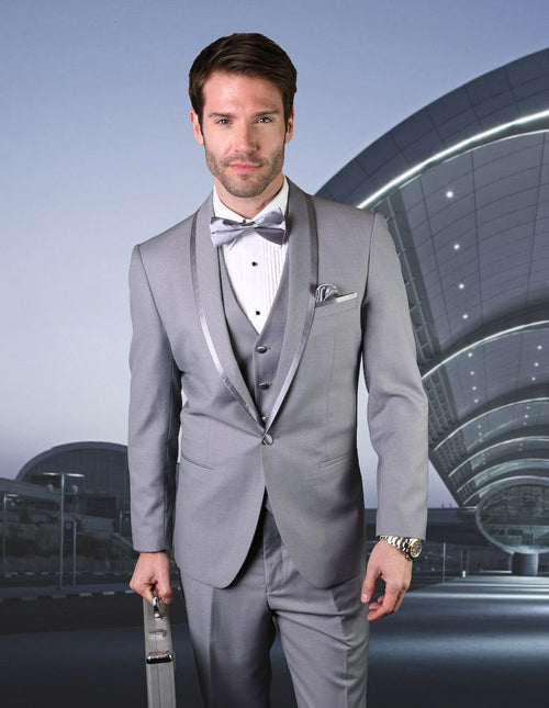 Men's 4 Piece Suit with Tone on Tone Lining Stylish & Professional