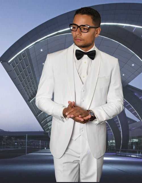 Men's 4 Piece Suit with Tone on Tone Lining Stylish & Professional