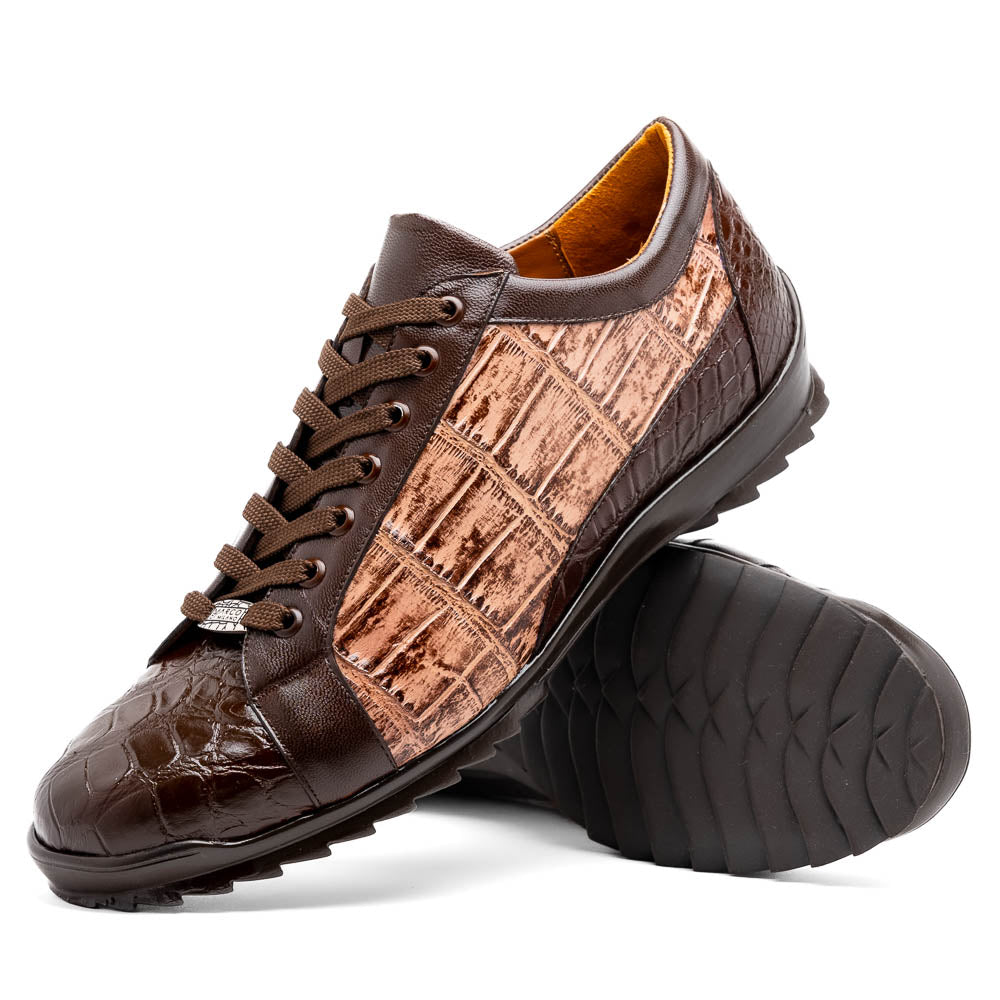 Marco Di Milano Cairo Brown / Orix Alligator Sneakers - 8