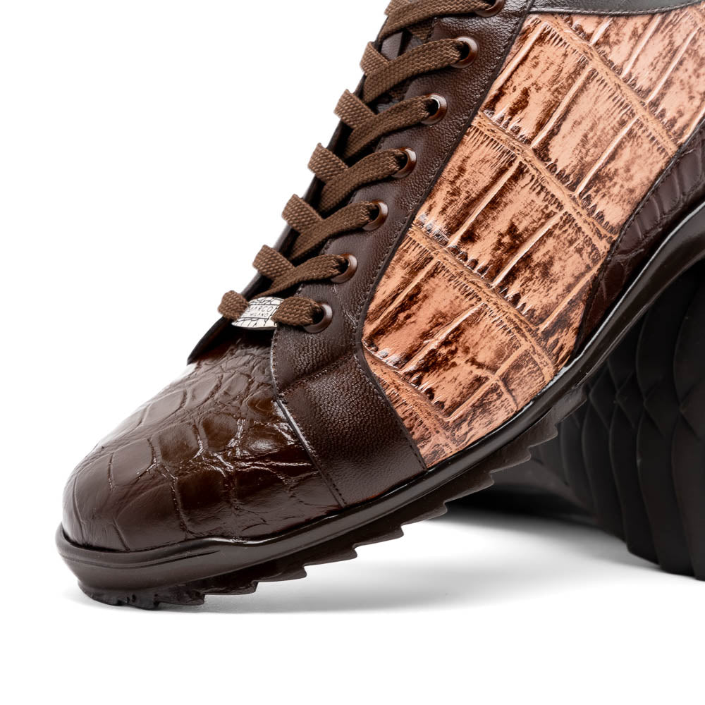 Marco Di Milano Cairo Brown / Orix Alligator Sneakers - 8