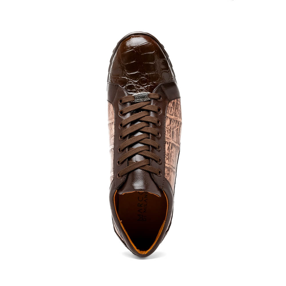 Marco Di Milano Cairo Brown / Orix Alligator Sneakers - 8