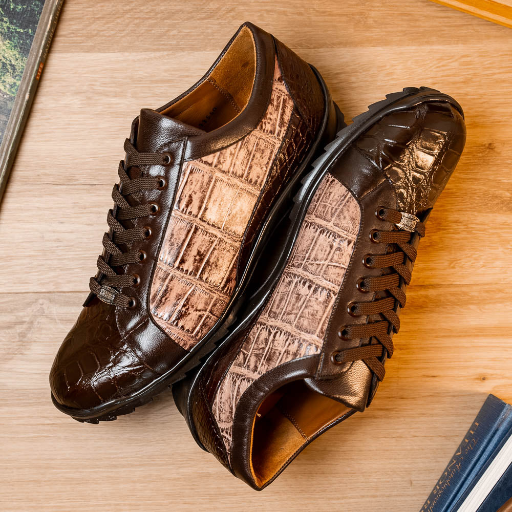 Marco Di Milano Cairo Brown / Orix Alligator Sneakers - 8