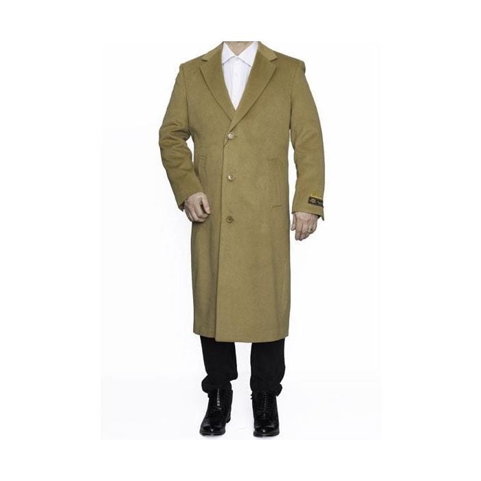 Mens Camel Big And Tall Trench Coat Overcoat / Raincoat