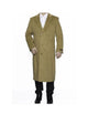 Mens Camel Big And Tall Full Length Wool Overcoat