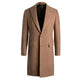Camel Windowpane Heavy Winter Fabric Topcoat Wool Fabric