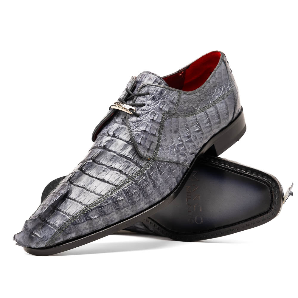 Marco Di Milano Cancun New Gray Caiman Crocodile Derby - 8.5