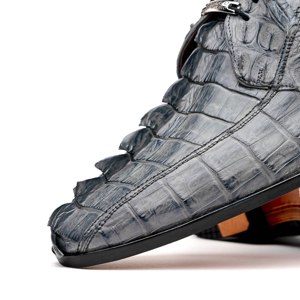 Marco Di Milano Cancun Gray Caiman Crocodile Derby - 9.5