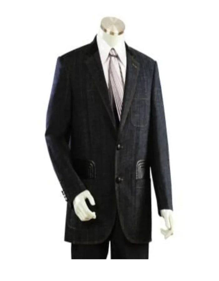 Canto Men's Leather-Trimmed Denim 2-Piece Suit & Urban Jeans