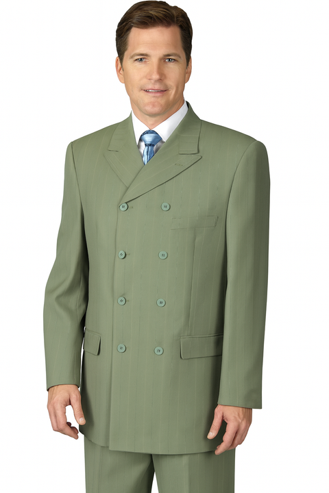 Canto 8-Button Double Breasted Men's 3-Piece Fashion Suit