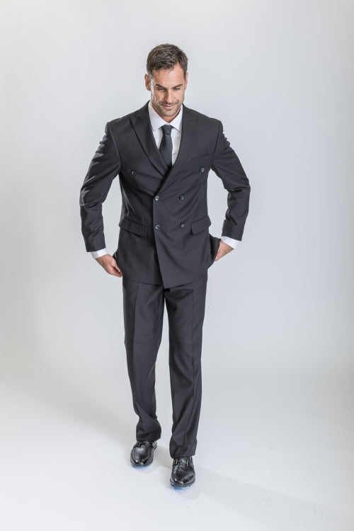 Black Caravelli Suit - Designer Caravelli Jacket and Pants - 34 Short or Extra Small