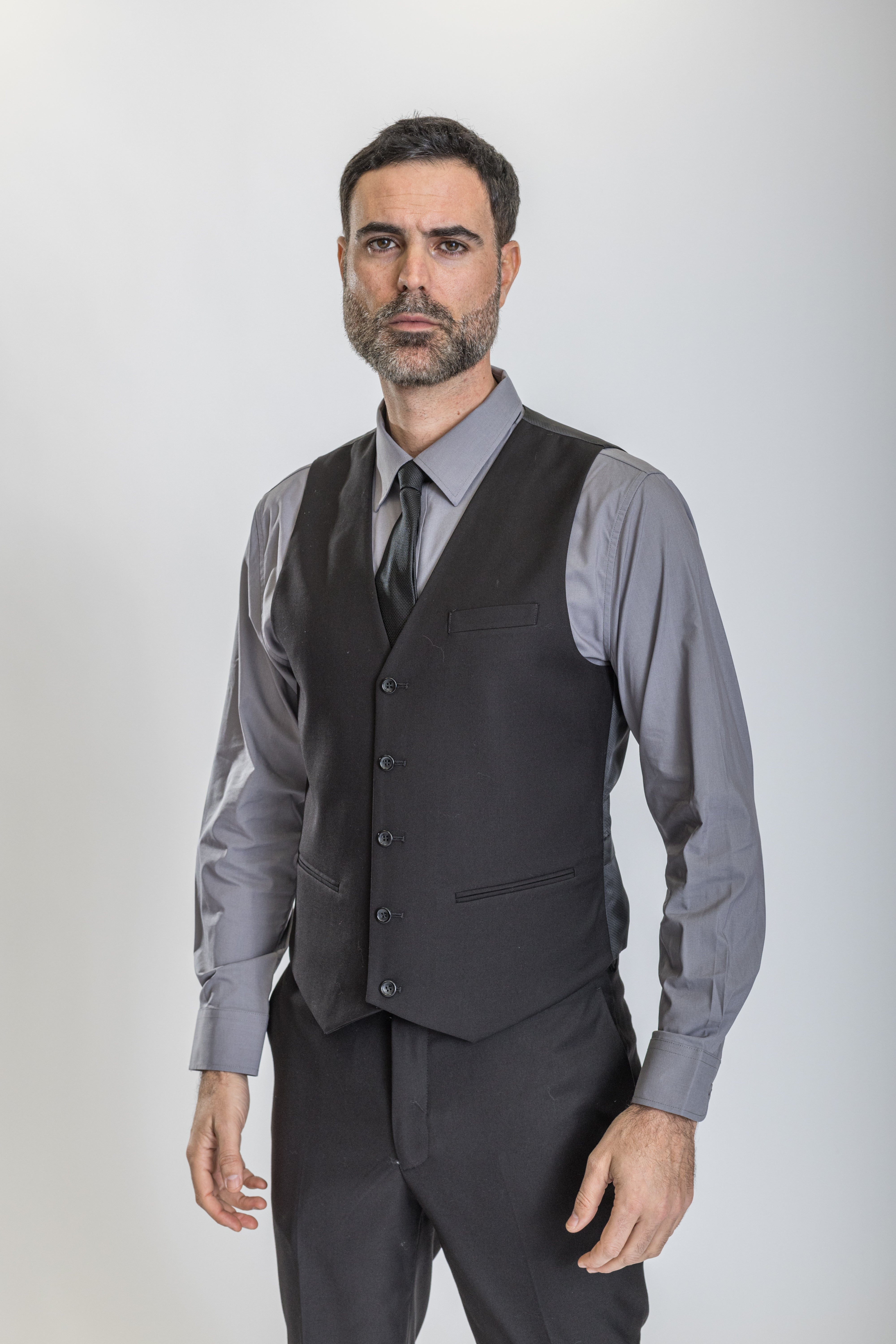 Caravelli Suit - Designer Caravelli Jacket and Pants in Color Solid Black - 34 Short or Extra Small