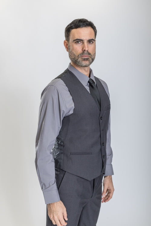 Caravelli Suit - Designer Caravelli Jacket and Pants in Color Solid Charcoal - 34 Short or Extra Small