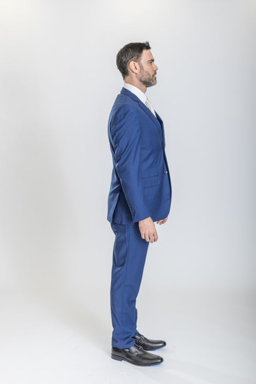 Caravelli Suit - Designer Caravelli Jacket and Pants in Color Solid Cobalt - 34 Short or Extra Small