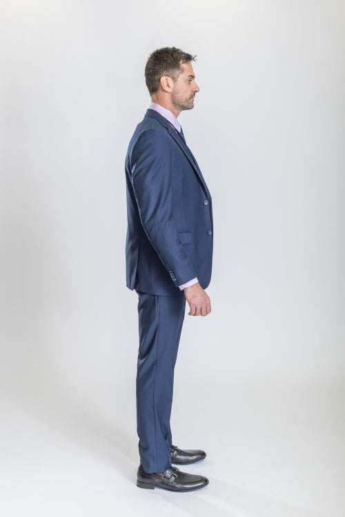 Caravelli Suit - Designer Caravelli Jacket and Pants in Color Solid Midnight Blue - 34 Short or Extra Small