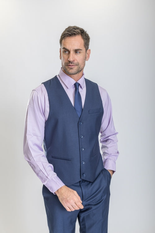 Caravelli Suit - Designer Caravelli Jacket and Pants in Color Solid Midnight Blue - 34 Short or Extra Small