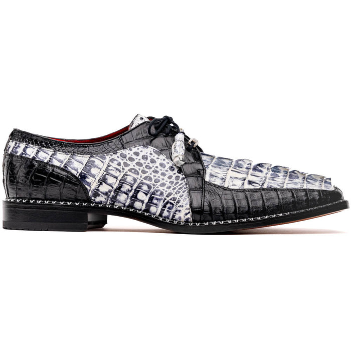 Marco Di Milano Caribe Newspaper Black Leather Dress Shoe