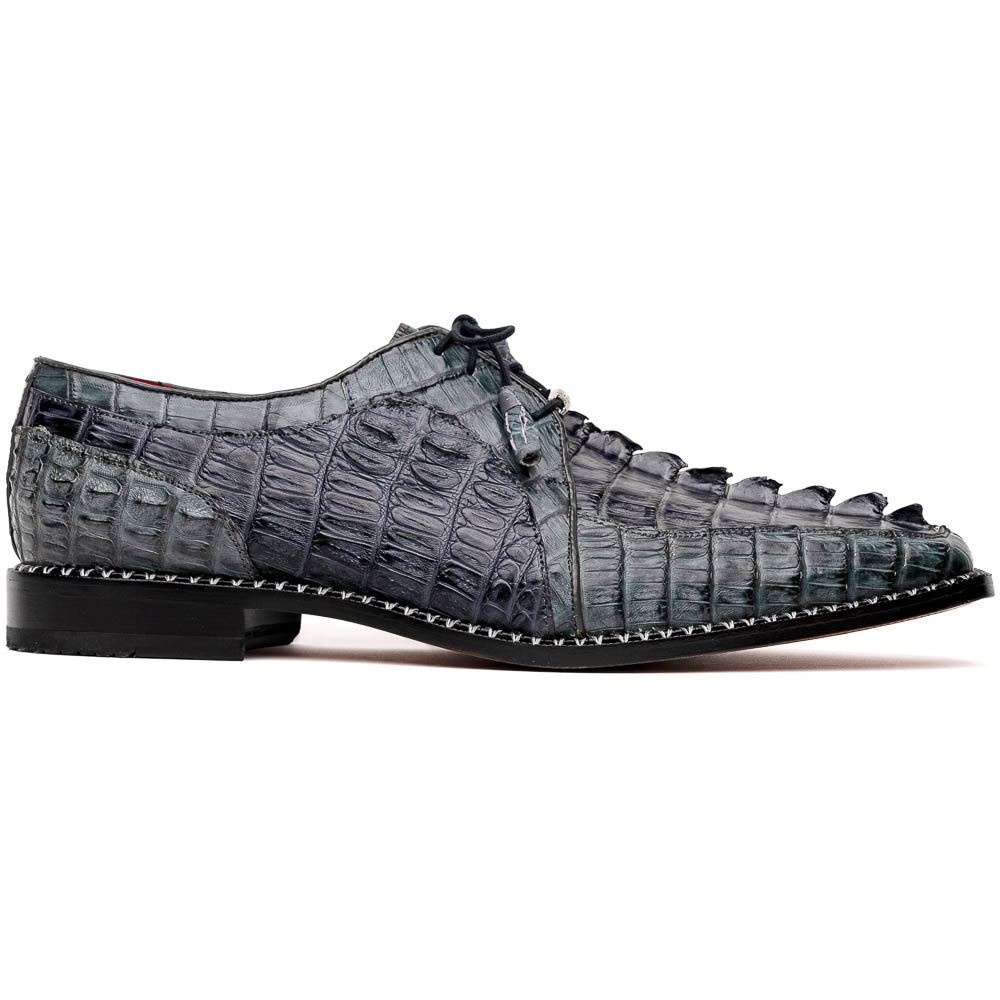 Marco Di Milano Caribe Gray Caiman Crocodile Derby Shoes - 9