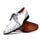 Marco_Di_Milano Caribe White Leather Sneakers - "Newspaper" Accent