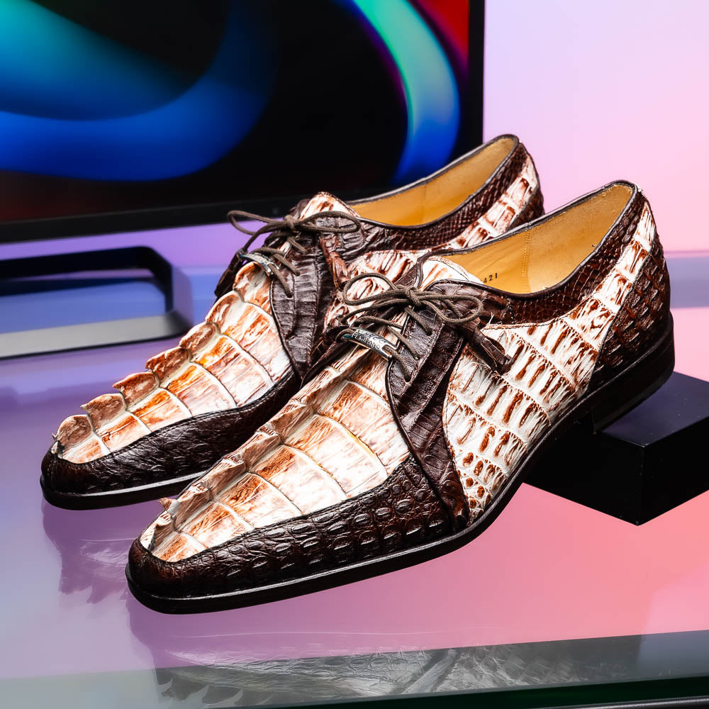 Marco Di Milano Caribe: Rustic White/Brown Leather Dress Shoe - 10 USA