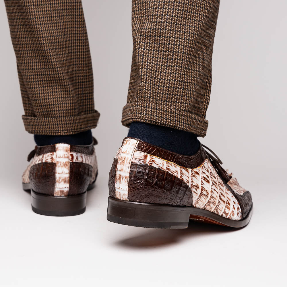 Marco Di Milano Caribe: Rustic White/Brown Leather Dress Shoe - 10 USA