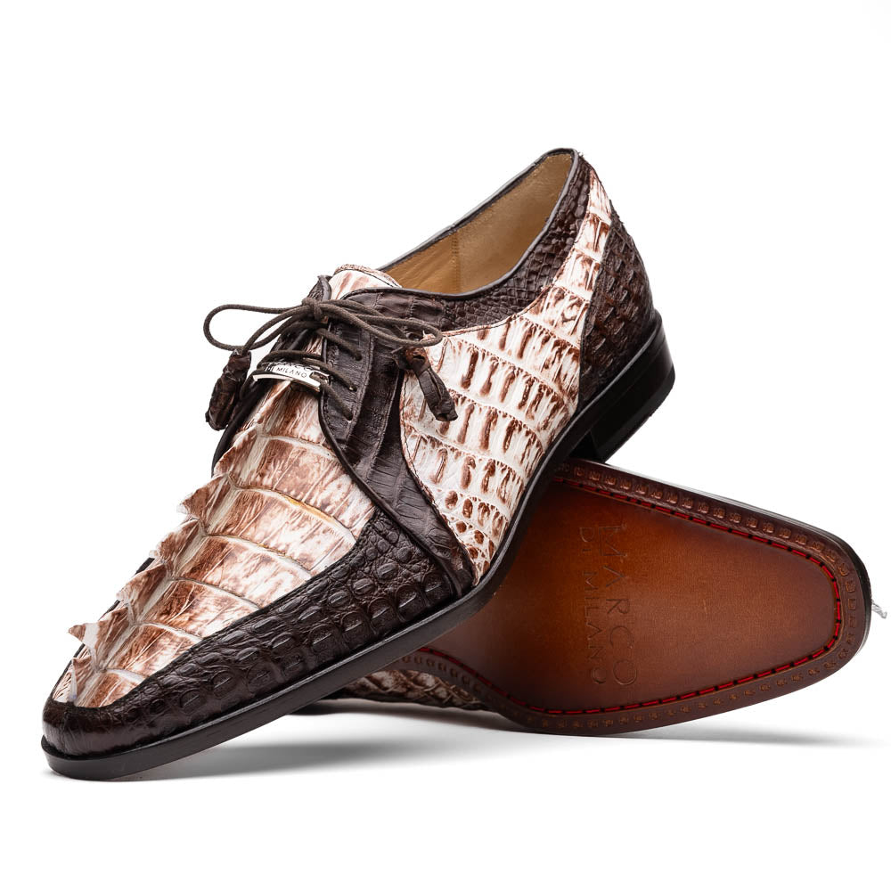 Marco Di Milano Caribe: Rustic White/Brown Leather Dress Shoe - 10 USA