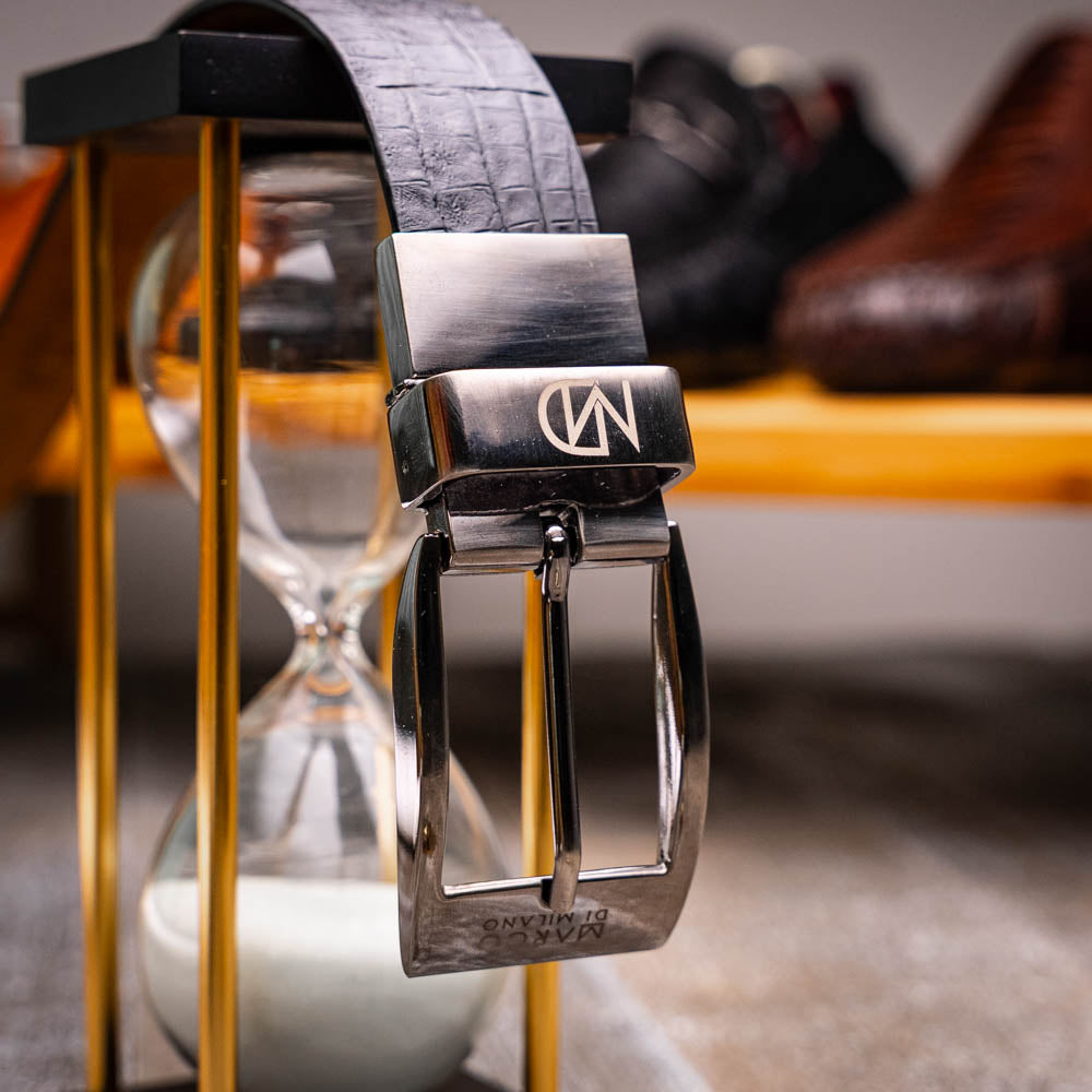 Marco Di Milano Caribe Belt Newspaper / Black - 36