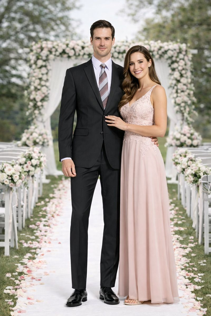 Carlo Lusso Black Two-button Poly Blend Suit - 34 Short or Extra Small