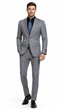 Carlo Lusso Medium Gray Two-button Poly Blend Suit