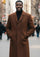 Men's Black Single Breasted Full Length Top Coat Seattle Men's Cognac Single Breasted Full Length Top Coat Seattle