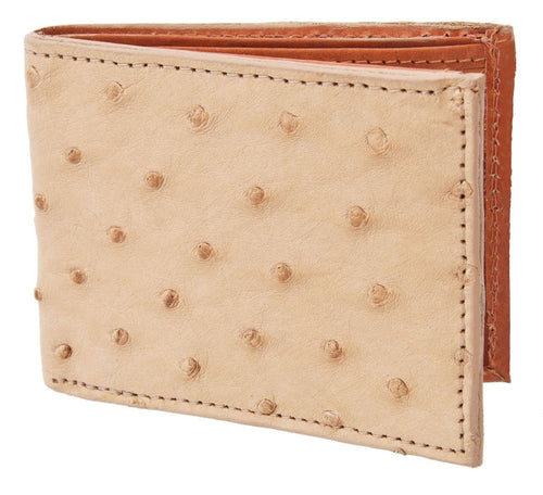 Cartera de Avestruz Original Color Arena